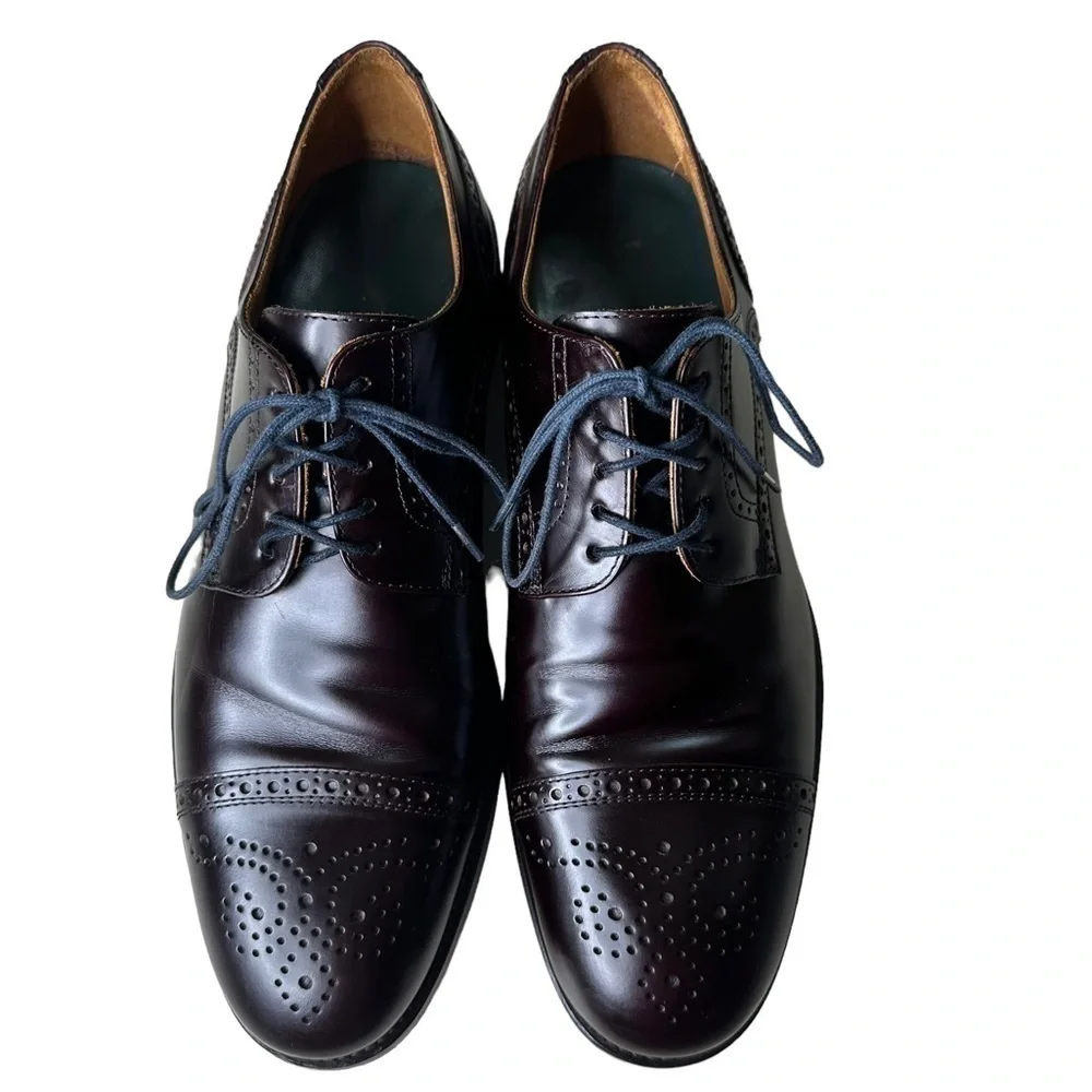 Lorens Men’s Leather Wing Tip Oxford Shoes. Size 41